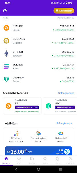 aplikasi trading Bitcoin terbaik Ajaib Kripto